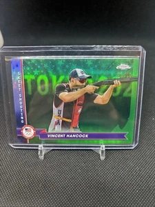Tarjeta Vincent Hancock Topps cromada verde olímpica/99 - Imagen 1 de 2
