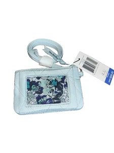 Vera Bradley Ultralight Zip ID Case & Lanyard Sea Salt Blue NWT - Picture 1 of 5