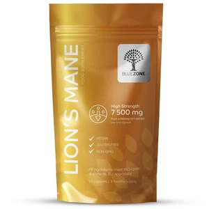 Lions Mane High Strength 7,500 mg Equivalent per Capsule Clearer thinking. Stead - Picture 1 of 11