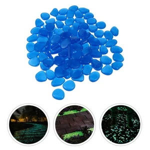 100 Pcs Glow-in-dark Landscape Stones Aquarium Accessories Light up - Picture 1 of 12