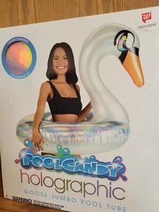 Tubo de piscina jumbo holográfico ganso de piscina 42" nuevo - Imagen 1 de 2