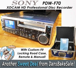Grabadora de Disco Pro Sony PDW-F70 XDCAM HD - 151 Horas Láser - Estuche Personalizado - ¡BONITO!¡! - Imagen 1 de 12