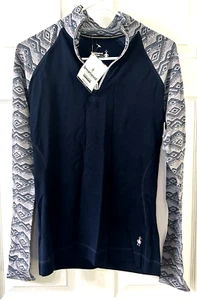 Smartwool Womens Large Merino 250 Pattern 1/4 Zip Long Sleeve Base Layer Active - Picture 1 of 9