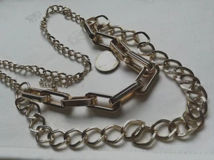 Kette gold z.T 2 reihig schöne Gliederkette - Bild 1 von 3