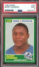 1989 Score Football #257 Barry Sanders RC Rookie PSA MINT 9 HOF