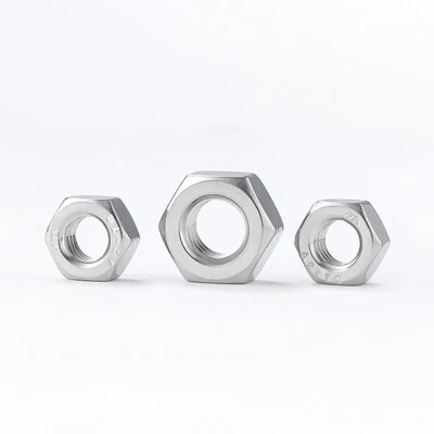 304 Edelstahl Linksgewinde Sechskantmutter Extra Feingewinde Steigung M4 - M20 - Bild 1 von 4