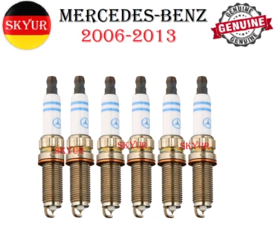 Juego de 6 bujías para vehículos Mercedes-Benz 2006-2013 originales Foto 1 de 4