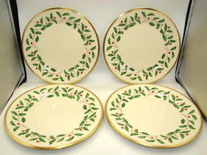 Lenox Holiday 4 Dinner Plates - Foto 1 di 2