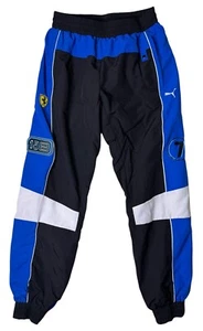 Men's Puma Scuderia Ferrari Race Street Woven Pants Black White Blue Size Small - Picture 1 of 12