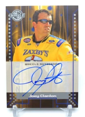 2008 Wheels JOEY CLANTON On Card Auto Autograph NASCAR Craftsman Truck Series - Image 1 of 4