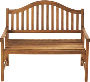 Patio Wise Foldable Acacia Wood Garden Bench, 4-Foot Indoor/Outdoor Wooden Seat - Picture 1 of 46