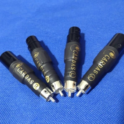 PREFFAIR 4Pcs Cardas XLR Male/Female to RCA Male Socket Adapter HIFI Audio Connector New
