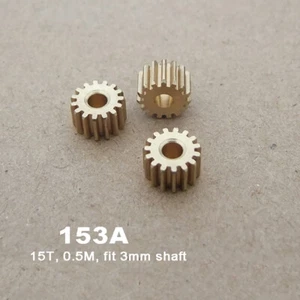 Metal Brass Gear 0.5 Modulus, 15T, 1.95mm Hole Toy Car Motor Transmission Gear - Picture 1 of 5