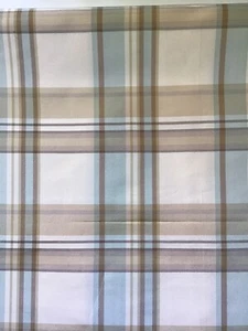 Seide Kravet Stoff blau und hellbraun Maße 54 breit x 80 cm lang - Bild 1 von 3