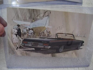 1963 DODGE  POLARA 500 CONVERTIBLE  ORIGINAL  DEALER POSTCARD UNUSED - Picture 1 of 2