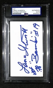 Lance Alworth HOF Signed/Inscr Cut on 3x5 Index Card Chargers PSA/DNA 194216 - Picture 1 of 1