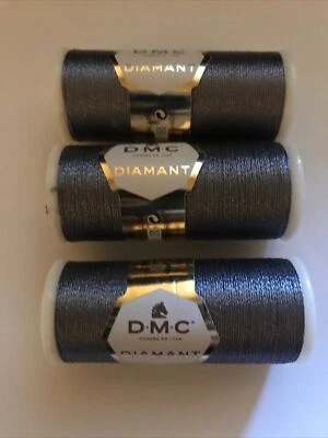 DMC Diamant Metallic Embroidery Thread~Gray D317~Lot Of 3 - Image 1 of 2