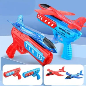Children's Hand Thrown Toy Airplane Foam Ejection Interaction Outdoor Toy - Imagen 1 de 27