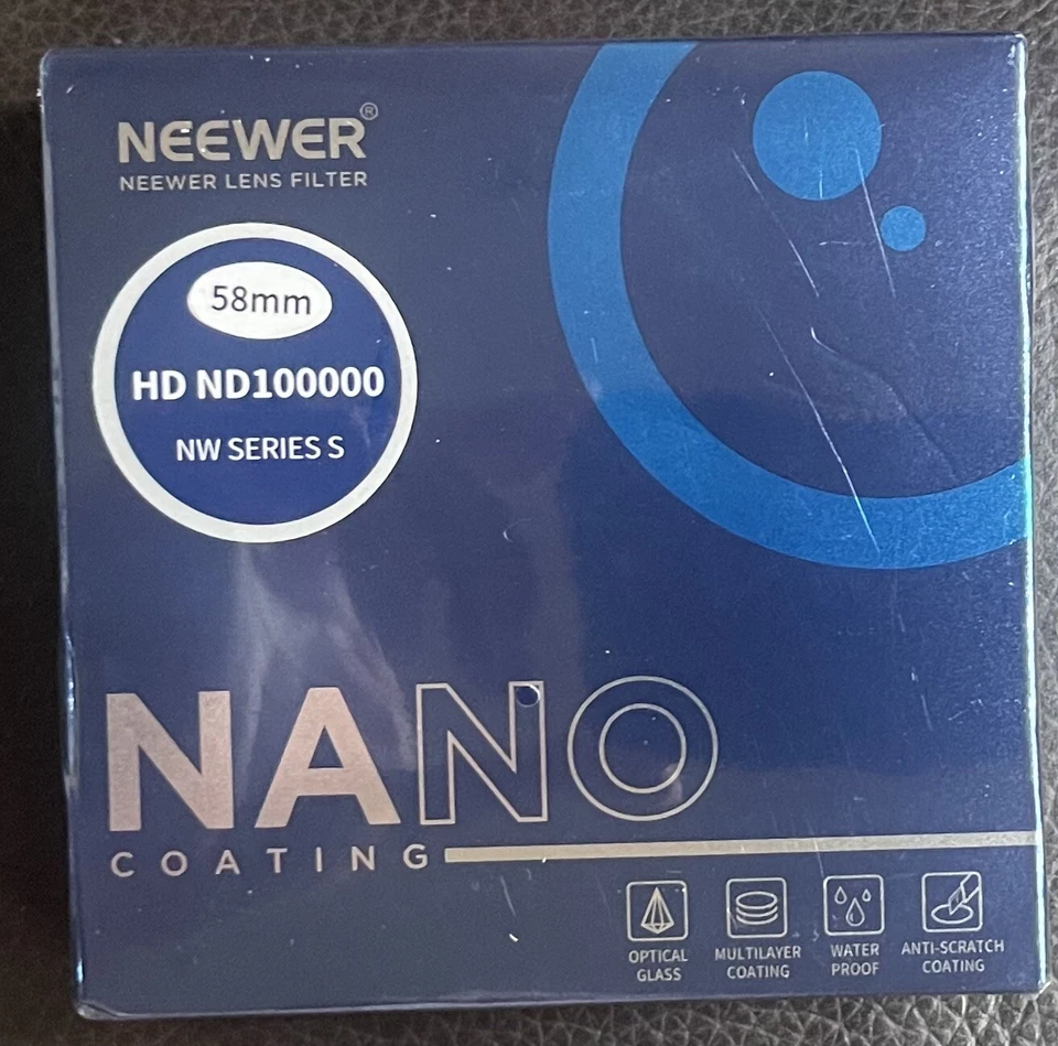 Neewer Lens Filter HD ND100000 NW Series S 58mm Filter Nano Coating - Image 1 of 1