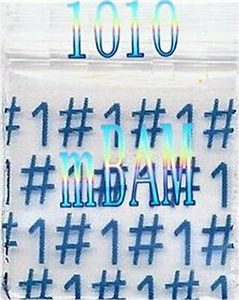 100ER-PACK BLAU Nr. 1s 1010 Apfel-Baggies mit Reißverschluss 1,0 x 1,0 Zoll POLYTASCHEN NUMMER EINS - Bild 1 von 11