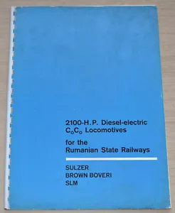 2100 HP SWISS DIESEL ELECTRIC LOCOMOTIVES Rumanian State Railways Romania 1960s - Foto 1 di 4