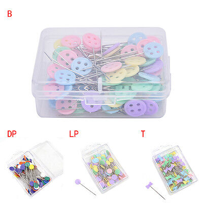 100X Patchwork Pins Flower Button Head Pins Quilting Tool Sewing Accessories ` • 3.20€