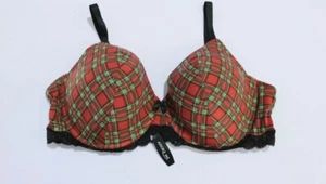 Adore Me Women's Padded Lace Trim Checkered Push Up Bra RH7 Multi Size 30A NWT - Picture 1 of 2