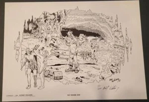 Impresión firmada por Robert Robt William, casi nueva 1980 limitada/numerada #25, día sin vergüenza  - Imagen 1 de 5