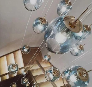 Modern Stairs Loft Pendant Lamp Ceiling Light Hotel Lobby Chandelier Lighting - Picture 1 of 12