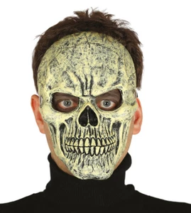 Latex Human Skull Mask Skeleton Cosplay Horror Halloween Costume Fancy Dress - Picture 1 of 3
