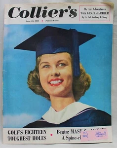 COLLIER'S MAGAZINE 16 JUNE 1951 VINTAGE NEWS EVENTS FICTION GENERAL INTEREST - Picture 1 of 8