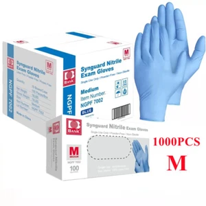 1000pc M Size 3.5 Mil Disposable Medical Nitrile Exam Gloves Latex & Powder Free - Picture 1 of 11