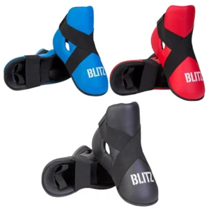 Protector de pie semi contacto de cuero Blitz Sports Pro Kickboxing Karate Sparring - Imagen 1 de 6