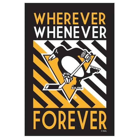 Pittsburgh Penguins Hockey Forever NHL 2-Sided 18" x 12.5" Garden House Flag Cover