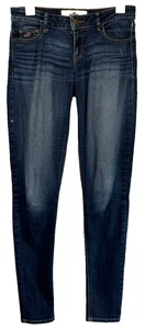 Hollister Women's Blue Jeans Skinny Size 5R Stretch Low Rise Dark Wash - Picture 1 of 9