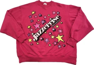 90s Jazzercise Big Print Crewneck Sweatshirt Hanes XL Glitter RARE VTG **READ** - Picture 1 of 10