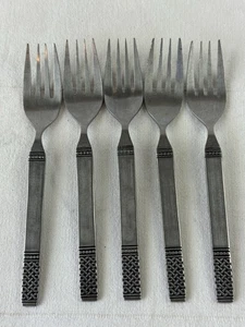 Danika MSI Salad Fork Celtic Knot Japan Set of 5 Stainless 6 1/2” Flatware - Picture 1 of 5