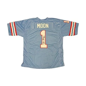 Warren Moon Oilers Autogramm signed beschriftet Pro-Style signed Trikot (JSA COA - Bild 1 von 5