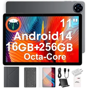11.0" WIFI Tablet Android 15 HD+ 256GB Tablet Pad Octa-Core Netflix Dual Camera - Picture 1 of 14