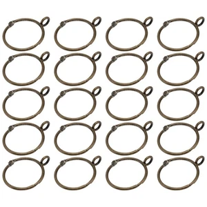 20 Piezas Anillo de Cortina Anillos de Ventana Romanos para Varillas Grandes Abribles con Clips - Imagen 1 de 12