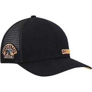 BOSTON BRUINS BLACK MESH HAT MVP AUTHENTIC NHL HOCKEY TEAM ADJUSTABLE NEW CAP - Picture 1 of 5