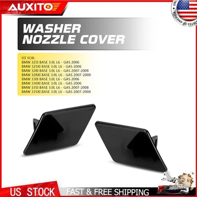 Tapas de cubierta de boquilla de lavado de faros delanteros para BMW 325i 328i 330i 335i 2006-2008 Foto 1 de 4