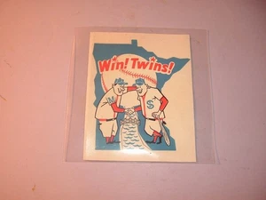 Vintage 1960's Minnesota Twins Screencraft Baseball Window Water Slide Decal - Picture 1 of 3