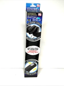 Better Brella Automatic Reverse Close Open Close Compact Umbrella Black - New - Picture 1 of 6