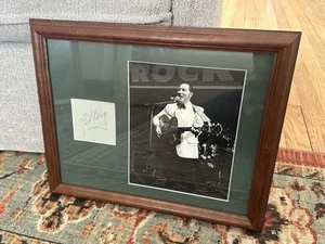 Vintage Autograph + photo~Bill Haley photo w/ Autographed Page Cut Matted Framed - Picture 1 of 6