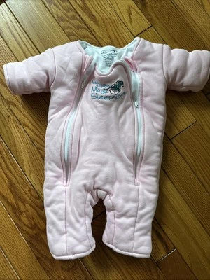 Traje de dormir mágico Baby Merlin’s rosa pequeño 3-6 meses 12-18 libras envoltura de transición Foto 1 de 2