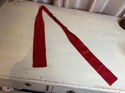 Maus & Hoffman All Silk Red Ascot with Geometric Print – Fort Lauderdale, Naples - Image 1 of 2