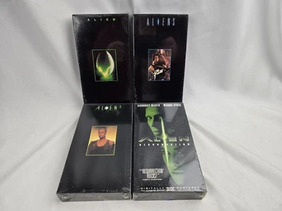 Alien VHS Tapes 4 Movies Alien, Aliens, Aliens 3 & Alien Resurrection Sealed - Image 1 of 4