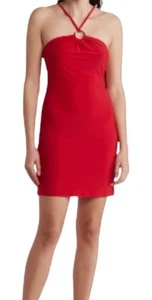 Minivestido Bebe cuello halter junta tórica rojo estilo # 703163 para mujer pequeño nuevo con etiquetas - Imagen 1 de 14