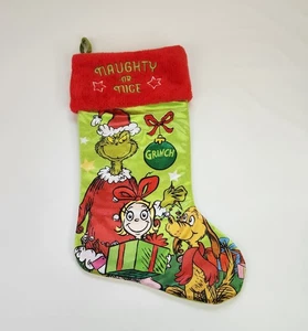 Naughty or Nice The Grinch Stocking Christmas  - Picture 1 of 11